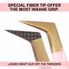 Fiber Tip Lash Tweezers For Eyelash Extension 4 Pcs Tweezers Professional Artist Tech Work Kit Tools,Best Volume Eyelash Lashes Extensions Precision Supplies Volume Boot 90 45 Degree(Pink) view 2