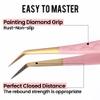 Fiber Tip Lash Tweezers For Eyelash Extension 4 Pcs Tweezers Professional Artist Tech Work Kit Tools,Best Volume Eyelash Lashes Extensions Precision Supplies Volume Boot 90 45 Degree(Pink) view 3