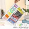 BCRMPT Chenille Letter Bag Clear Flat Pouch, Multi-Purpose PVC & Nylon Cosmetic Bag, Travel Makeup Pouch With Zipper for Women, Gym, Beach (White-Snacks) view 2