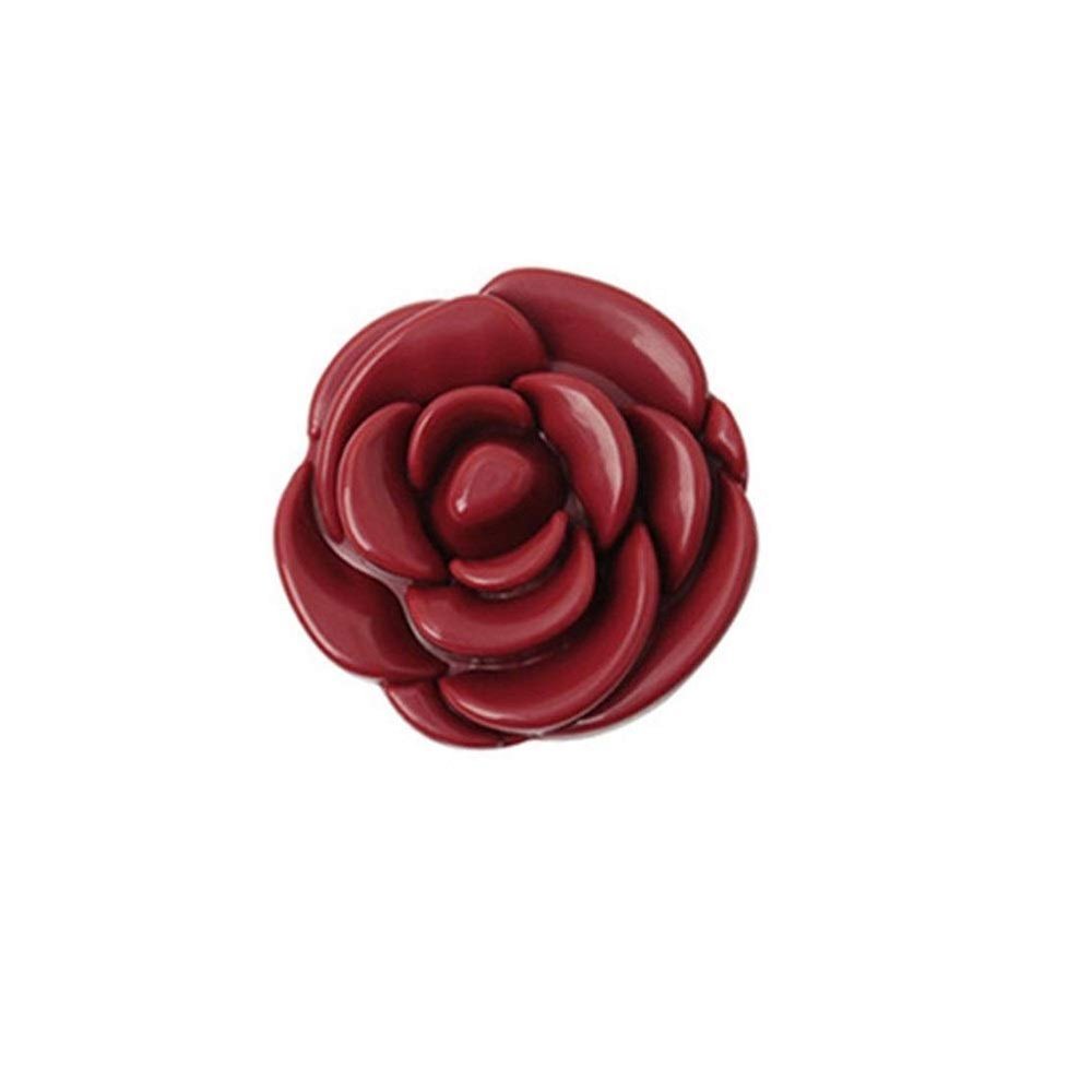Portable refillable glass clear empty spray bottle Empty Eyeshadow Case Lipstick Box Cosmetic Packing Container Refillable Foundation Makeup Dispenser With Rose Flower Shape ( Color : Burgundy )