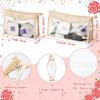 Belanttega Boho Patch Cosmetic Bag - Summer Beach Swimming Pool Toiletry Makeup Bag Beige Clear Waterproof Travel Makeup Pouch PVC Zipper Clutch Daily Use Purse Summer Beach Gifts for Women Girls view 2