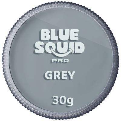 Blue Squid Face Paint Water Based Single Cake Professional Face Paint & Body Paint - Water Activated, Kids Adults Face Painting for Costume, Halloween Makeup, Cosplay - Classic Grey Face Paint 30g