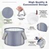 3 Pieces Collapsible Portable Foot Soak Tub Soaking Foot Bath Basin Multifunctional Foldable Bucket Washing Camping Pedicure Bowl Outdoor Water Container for Fishing Hiking Spa Travel, 3 Colors, 14 L view 4