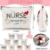 Pinkunn 9 Pcs Christmas Gifts Nurse Makeup Bags Nursing Gifts for Women Cosmetic Bag with Zipper Nursing Travel Toiletry Bag Survival Kit for Birthday Gift Funny for Nurses Student Thank You view 2