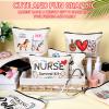 Pinkunn 9 Pcs Christmas Gifts Nurse Makeup Bags Nursing Gifts for Women Cosmetic Bag with Zipper Nursing Travel Toiletry Bag Survival Kit for Birthday Gift Funny for Nurses Student Thank You view 3