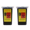 Mobestech 2Pcs Portable Shaving Storage Boxes Black Waste Container for Safe Disposal of Used Recycling Box for Barbers and Home Use view 1