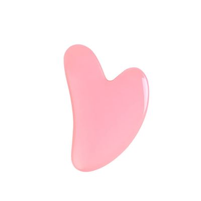 Rose Quartz Gua Sha Tool - Beauty Secret, for Facial Massager Eliminate Puffiness/Microcirculation/Removes Toxins/Prevents Wrinkles/Boost of Complexion Skin Care Tools, Pink