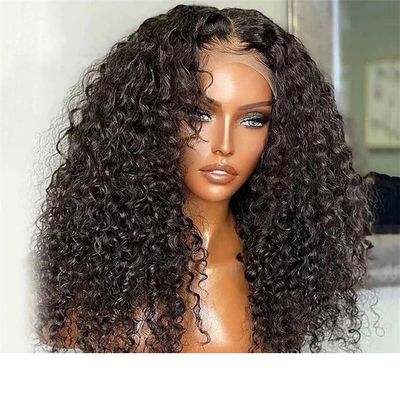 Kinky Curly Wig Glueless Lace Front Human Hair Wigs Curly Human Hair Wig Pre Plucked 4x4 Hd Closure Wig 30 Inch 150 Density