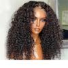 Kinky Curly Wig Glueless Lace Front Human Hair Wigs Curly Human Hair Wig Pre Plucked 4x4 Hd Closure Wig 30 Inch 150 Density view 1
