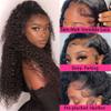 Kinky Curly Wig Glueless Lace Front Human Hair Wigs Curly Human Hair Wig Pre Plucked 4x4 Hd Closure Wig 30 Inch 150 Density view 3
