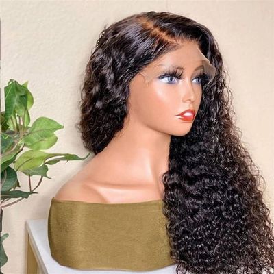 Wig Kinky Curly Lace Front Wig Closure Wig Brazilian Curly Lace Front Human Hair Wigs For Women 13x4 wig 180 Density 18 Inch