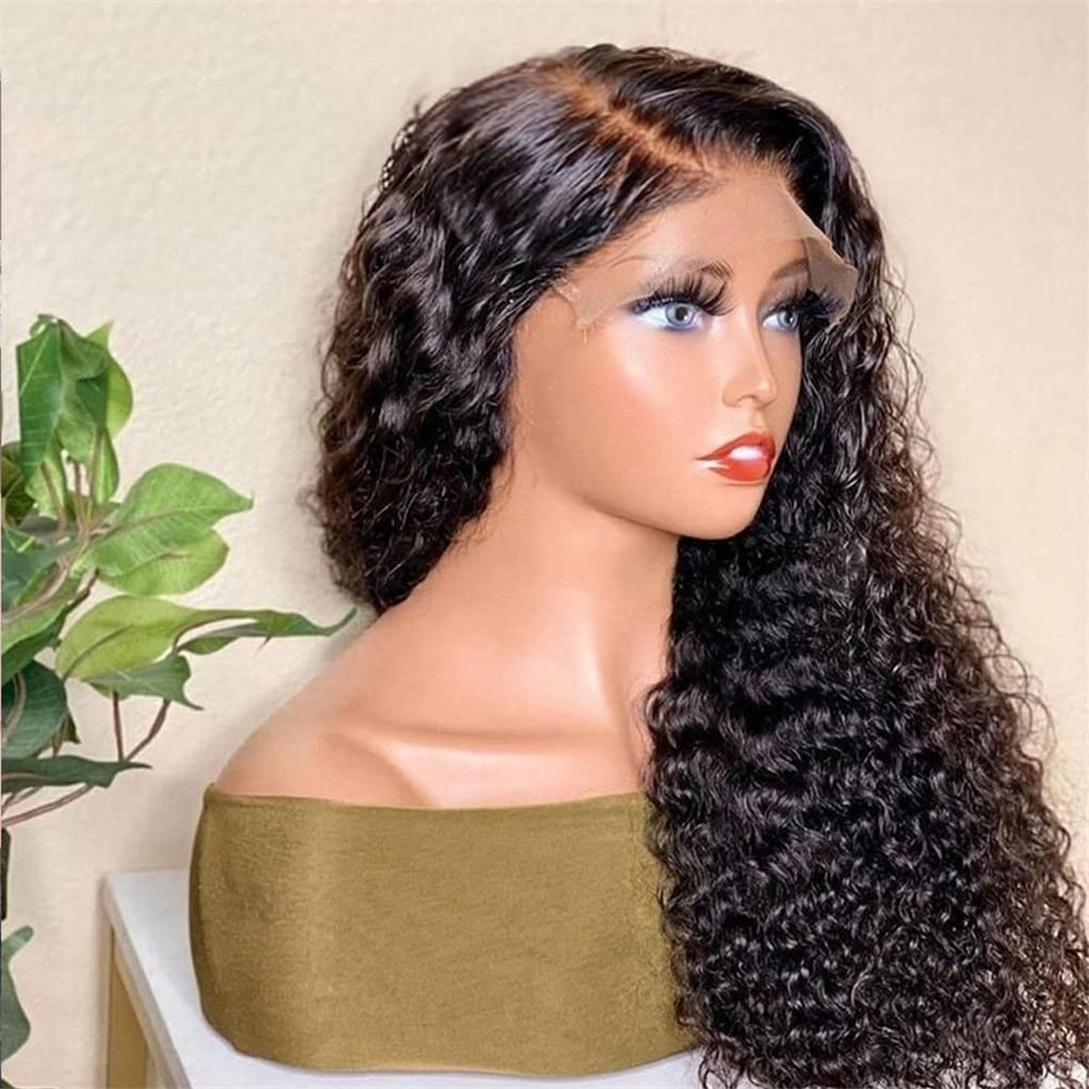 Wig Kinky Curly Lace Front Wig Closure Wig Brazilian Curly Lace Front Human Hair Wigs For Women 13x4 wig 180 Density 18 Inch