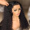 Wig Kinky Curly Lace Front Wig Closure Wig Brazilian Curly Lace Front Human Hair Wigs For Women 13x4 wig 180 Density 18 Inch view 2