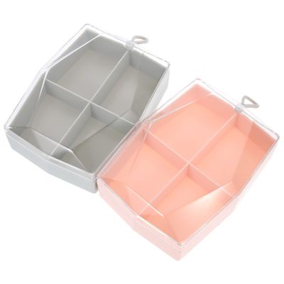 SOLUSTRE Makeup Sponge Case Beauty Egg Storage Box 2pcs Plastic Organizer for Makeup Eggs Portable Cosmetic Box