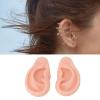 1 Pair Silicone Ear Model Soft Flexible Simulation Ear Model for Earrings Display Ear Piercing Exercise (Light Skin Color) view 4