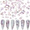 Nail Rhinestones Kit Round Flat Back Rhinestones 1500Pieces Multi Shape Pink AB Nail Gems 10ml Gel Nail Glue with Nail Crystals Diamonds Jewelry Rhinestones for Nail Design DIY Crafts Decoration view 3