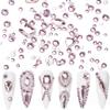 Nail Rhinestones Kit Round Flat Back Rhinestones Multi Shape 10ml Gel Nail Glue with Pink Nail Gems Nail Crystals Diamonds Jewelry Rhinestones for Nail Design DIY Crafts Decoration view 3