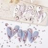 Nail Rhinestones Kit Round Flat Back Rhinestones Multi Shape 10ml Gel Nail Glue with Pink Nail Gems Nail Crystals Diamonds Jewelry Rhinestones for Nail Design DIY Crafts Decoration view 4