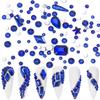 Nail Rhinestones Kit Round Flat Back Rhinestones 1500Pieces Multi Shape Blue Nail Gems 10ml Gel Nail Glue with Nail Crystals Diamonds Jewelry Rhinestones for Nail Design DIY Crafts Decoration view 3