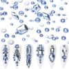 Nail Rhinestones Kit Round Flat Back Rhinestones 1500Pieces Multi Shape Light Blue Nail Gems 10ml Gel Nail Glue with Nail Crystals Diamonds Jewelry Rhinestones for Nail Design DIY Crafts Decoration view 3