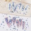 Nail Rhinestones Kit Round Flat Back Rhinestones 1500Pieces Multi Shape Light Blue Nail Gems 10ml Gel Nail Glue with Nail Crystals Diamonds Jewelry Rhinestones for Nail Design DIY Crafts Decoration view 4