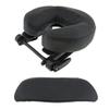 Massage Table Headrest - Height Can Be Adjusted - Soft Face Down Cradle Cushion with Pu Leather Cover - Hanging Arm Rest - Pack of 3 - Black view 1