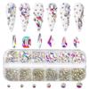 Nail Rhinestones Kit Round Flat Back Rhinestones 1500Pieces Multi Shape AB Nail Gems 10ml Gel Nail Glue with Nail Crystals Diamonds Jewelry Rhinestones for Nail Design DIY Crafts Decoration view 2