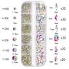 Nail Rhinestones Kit Round Flat Back Rhinestones 1500Pieces Multi Shape AB Nail Gems 10ml Gel Nail Glue with Nail Crystals Diamonds Jewelry Rhinestones for Nail Design DIY Crafts Decoration view 3