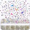 Nail Rhinestones Kit Round Flat Back Rhinestones 1500Pieces Multi Shape AB Nail Gems 10ml Gel Nail Glue with Nail Crystals Diamonds Jewelry Rhinestones for Nail Design DIY Crafts Decoration view 4