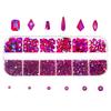 Nail Rhinestones Kit Round Flat Back Rhinestones 1500Pieces Multi Shape Red AB Nail Gems 10ml Gel Nail Glue with Nail Crystals Diamonds Jewelry Rhinestones for Nail Design DIY Crafts Decoration view 3