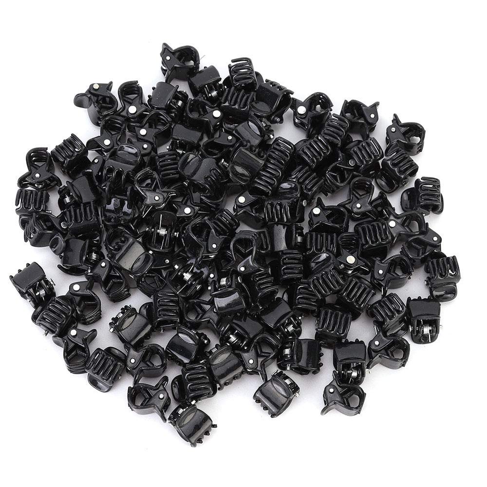 100PCS Black Plastic Mini Clips, Small Claws Hair Clip