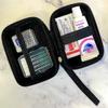 AGOZ Small Case with Wrist Strap for Personal Hygiene Items, Mini Pocket Cover for Mask, Toothpaste, Dental Floss, Dental Picks, Hand Sanitizer, Gloves, Band-aids, etc. - Portable Storage Bag (Purple) view 2