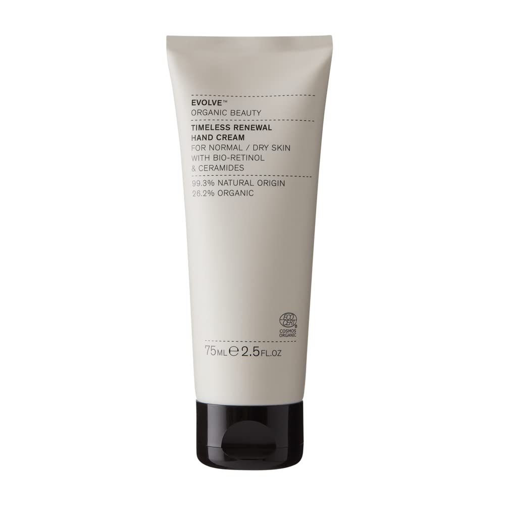 Evolve Organic Beauty - Natural Timeless Renewal Hand Cream | Small Batch, Vegan Clean Beauty (2.5 oz | 75 ml) Packaging May Vary