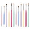 FRCOLOR 12pcs Dual- Nail Art Pens for Manicure Macaron Design Smooth Brush for Creative Nail Painting and Design view 1