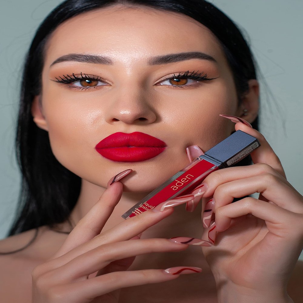 Red Lipstick for Women & Lip Liner Pencil Liquid Matte Lipstick Long Lasting Lip Combo Sets with Lip Stain Long Lasting Waterproof & lip liner stain Lip Kit Pigmented-Non Smudge-Made in Italy 09