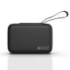 AGOZ Small Case with Wrist Strap for Personal Hygiene Items, Mini Pocket Cover for Mask, Toothpaste, Dental Floss, Dental Picks, Hand Sanitizer, Gloves, Band-aids, etc. - Portable Storage Bag (Black) view 1