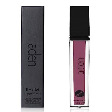 ADEN Tattoo Matte Lipstick - 7ML - Highly Pigmented - Provides Non-Shinny, Non Smudging and Velvety Finish  Water Proof Made in Italy (04 Gentle Rose)