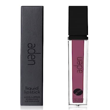 ADEN Tattoo Matte Lipstick - 7ML - Highly Pigmented - Provides Non-Shinny, Non Smudging and Velvety Finish  Water Proof Made in Italy (04 Gentle Rose)