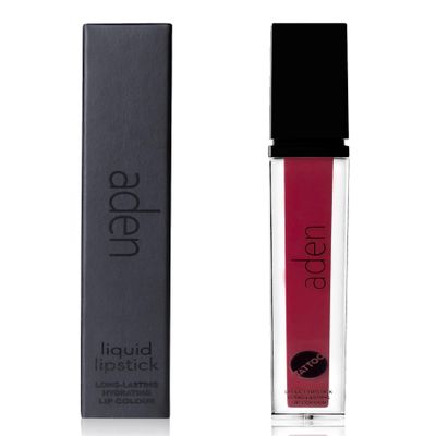 ADEN Tattoo Matte Lipstick - 7ML - Highly Pigmented - Provides Non-Shinny, Non Smudging and Velvety Finish  Water Proof Made in Italy (06 Passionate Cherry)