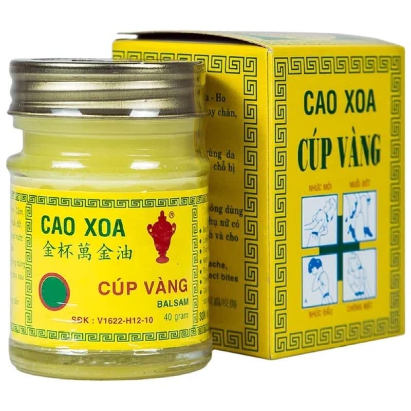 1.4 OZ - Cao Xoa Cup Vang - Golden Star Balm - 40 Gram - Dau cu La