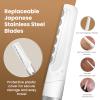 COSYLIFE Dermaplaning Tool for Face, 20 Blade Refills, Dermaplane Razor for Face, Hair Remover Blade for Eyebrows and Peach Fuzz, Facial Shaver for Women That Helps Exfoliate and Smooth The Skin view 3