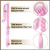 2 Pack Pink Long Braided Ponytail Extension with Hair Tie Straight Wrap Around Hair Extensions Ponytail Natural Soft Synthetic Hair Piece for Women view 3