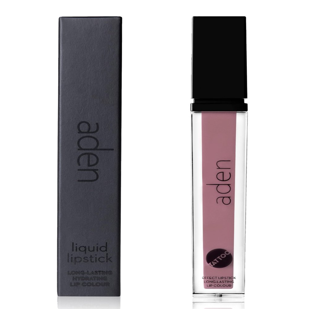 ADEN Tattoo Matte Lipstick - 7ML - Highly Pigmented - Provides Non-Shinny, Non Smudging and Velvety Finish  Water Proof Made in Italy (03 Soft Pink)