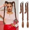 2 Pack Long DIY Braided Ponytail Extension with Hair Tie Straight Wrap Around Hair Extensions Ponytail(30#) view 1