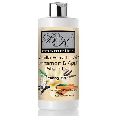 BK Cosmetics Keratin Treatment (Vanilla 33.8 Oz) With Cinnamon & Apple Stem Cell