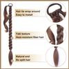 2 Pack Long Braided Ponytail Extension with Hair Tie Straight Wrap Around Hair Extensions Ponytail(6#) view 3