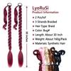 2 Pack Long DIY Braided Ponytail Extension with Hair Tie Straight Wrap Around Hair Extensions Ponytail(bug#) view 2