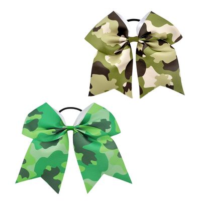 Tie Dye Hair Bows for Cheer Girls Come Ponytail Holder Bow Tie Dye Large Cheer Bowknot PHB02 (Set-A)