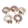 Plush Silk Ribbon Rope Clip Rope Girls Cartoon Hair Band Children Elastic Band Headdress Suit (Brown Bear) view 1
