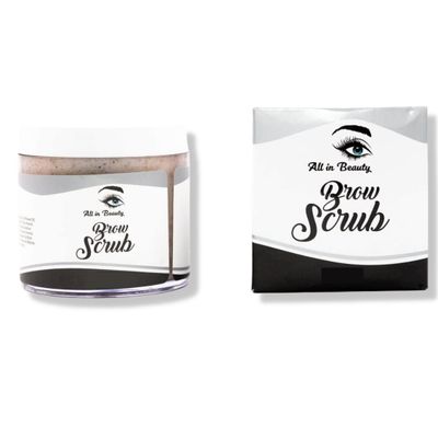 All in Beauty Brow Scrub, Eyebrow exfoliator, For Longer Lasting Henna Or Tint Application, Brow scrubber exfoliator to Prepare the area for Henna, Tinting and some PMU and skin care treatments 50g.